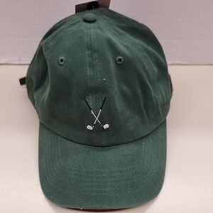 Sonoma Forest Green Casual Cap With Golf Clubs